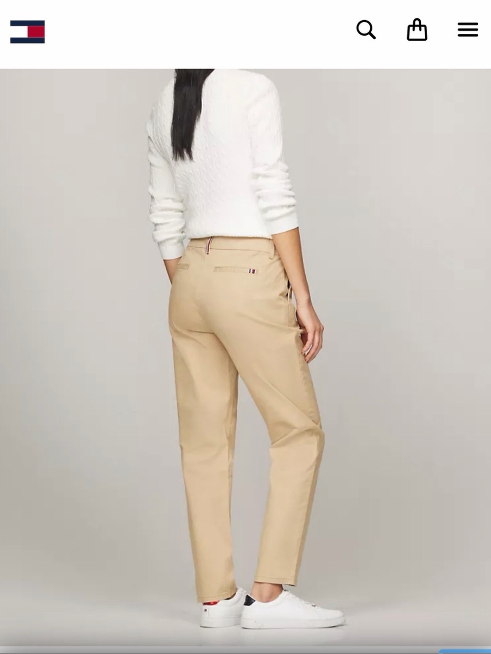Tommy Hilfiger Khaki Straight Fit Chino Pants